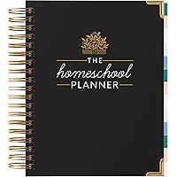The Homeschool Planner: Beautiful and Undated with Monthly Tabs | To Do List, Goals, Meal Planning & Academic Tools | Homesch