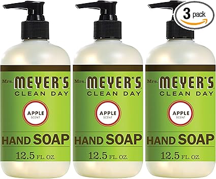 Amazon Com Mrs Meyer S Clean Day Liquid Hand Soap Cruelty Free And Biodegradable Formula Apple Scent 12 5 Oz Pack Of 3 Health Personal Care