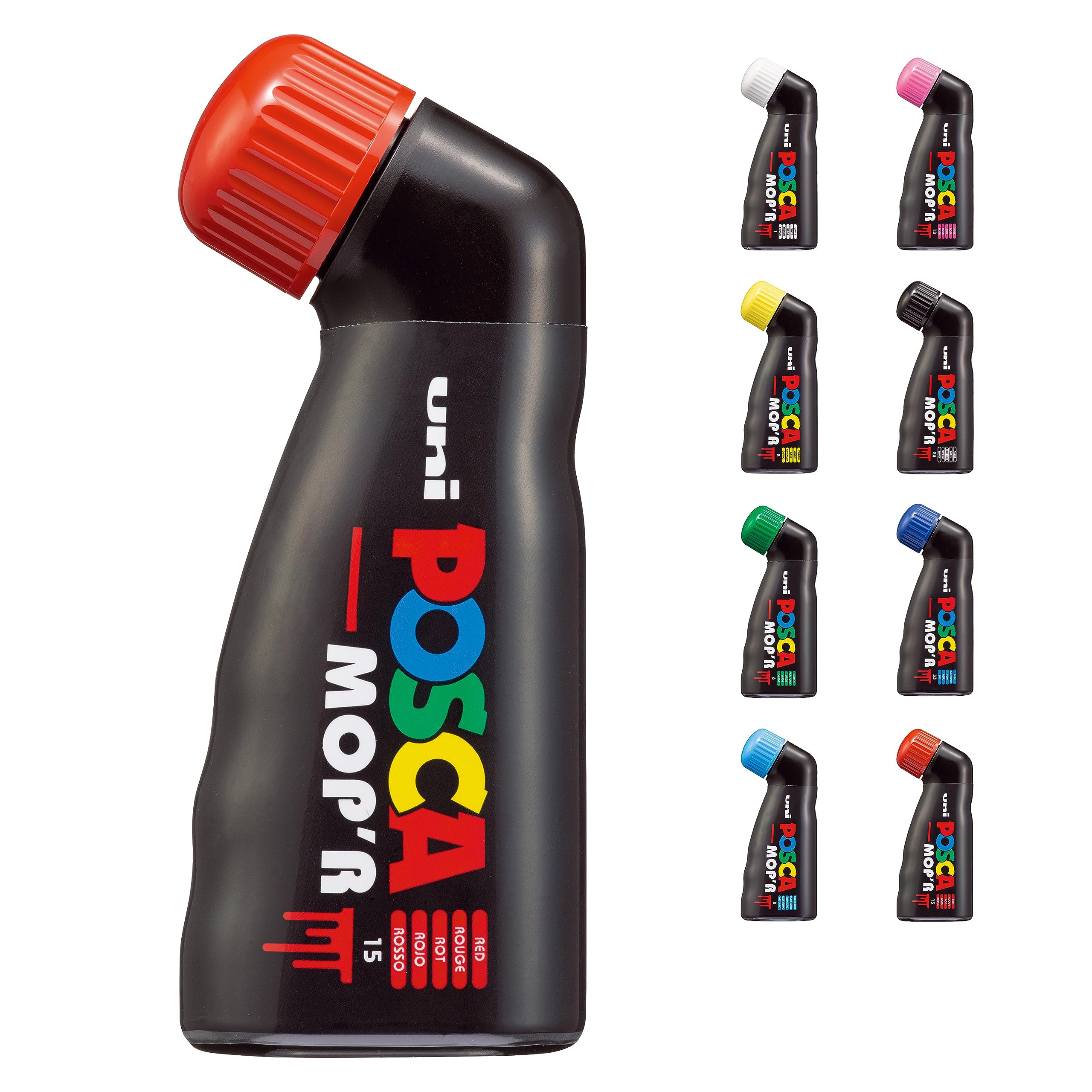 Posca - Uni Mitsubishi Pencil - Marker MOP'R - Round Tip XXL 3-19mm - Ergonomic Shape Half Ride Body - Water-Based Marker - For Any Surface - (Red)
