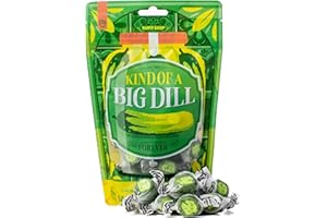 Taffy Shop Kind Of a Big Dill, Dill Pickle Salt Water Taffy – Gourmet Soft Chewy Candy, Bulk Sweet Snack, Fresh Gift & Gluten-Free, 35 Individually Wrapped Pieces (7oz)