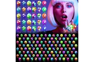 OLUPP Christmas Party Favors 150 Pcs Light Up Rings, Glow In The Dark Party Supplies, 6 Style Flashing Glow In The Dark Rings for Adults & Kids, LED Ring for Birthday Party Favors, Concert, Raves, Halloween