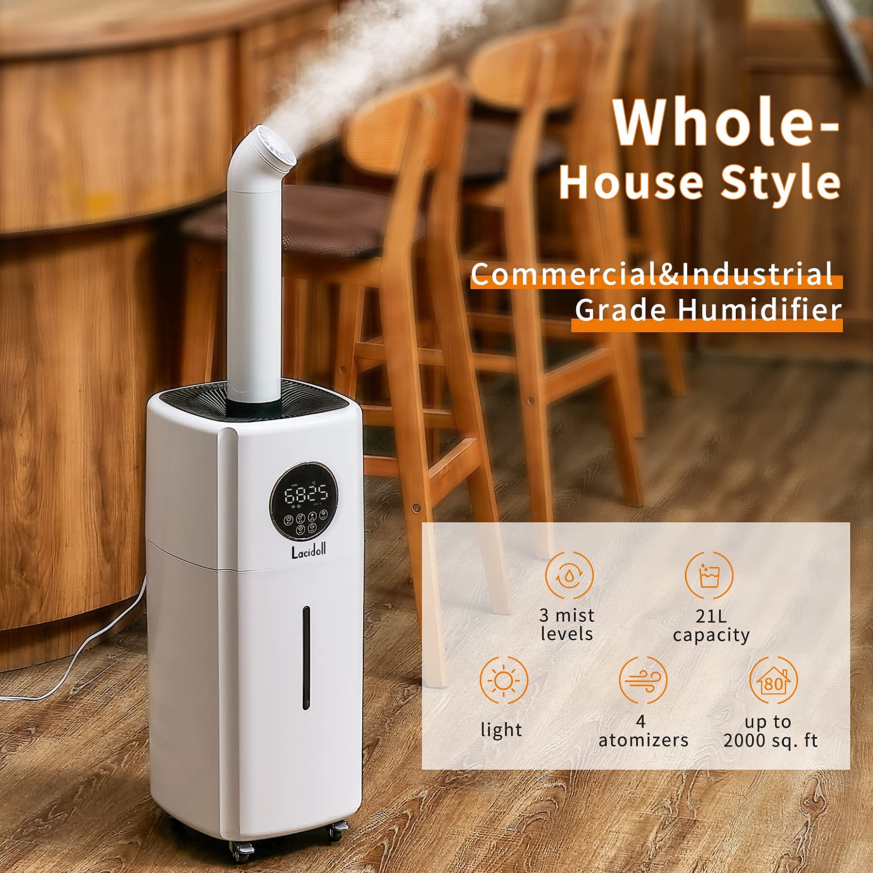 Mua LACIDOLL Humidifiers for Large Room Whole House Humidifier for Home 2000 sq.ft, 5.5Gal Cool
