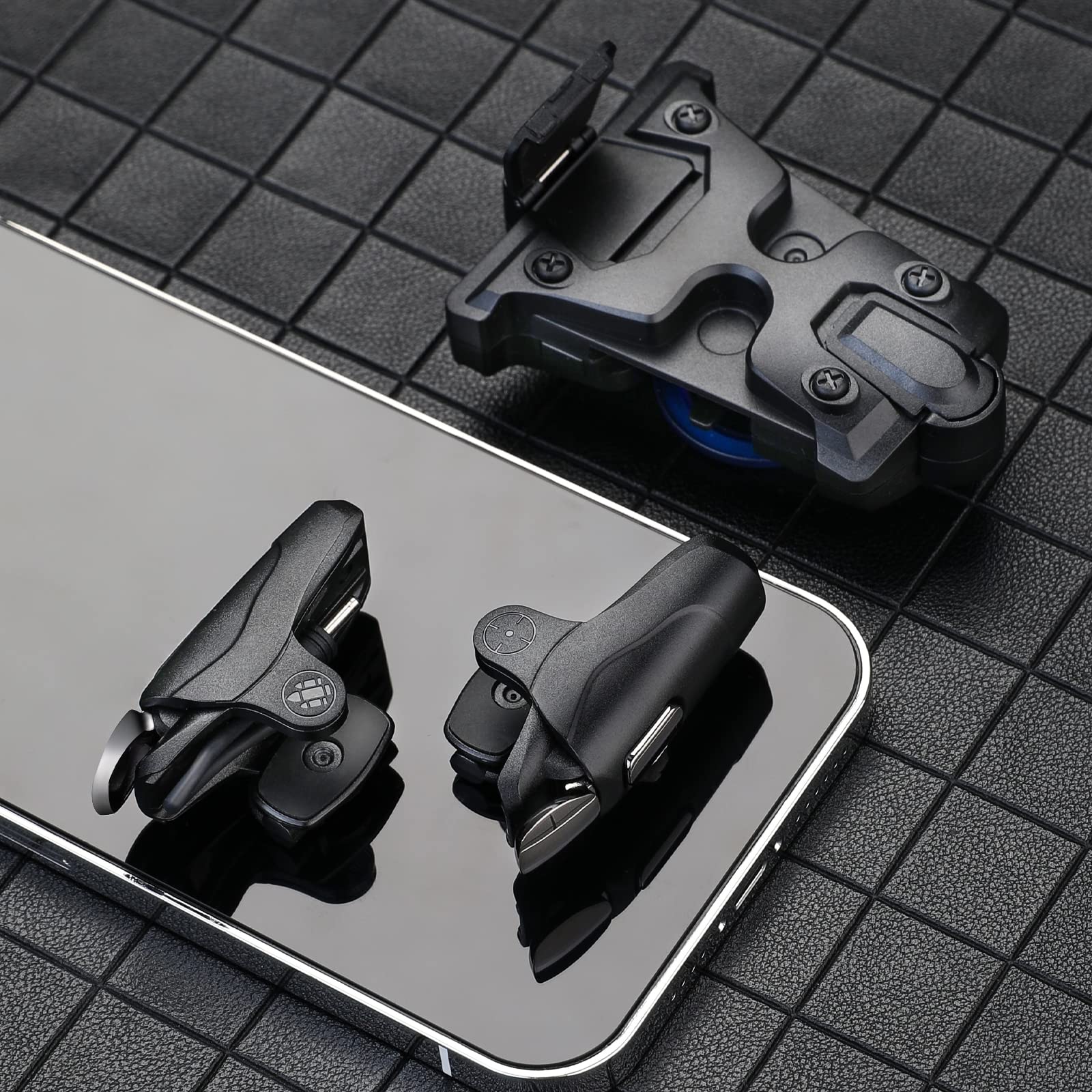 YSSHUI PUBG Mobile Controller, 16 Shots per Second Auto High Frequency Click Mobile Gaming Controllers for PUBG/Fortnite/Rules of Survival Gaming Grip and Gaming Joysticks for Android iOS Phone