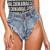 Oflive Women's Sexy Low Rise Mini Denim Shorts Jeans Hot Pants