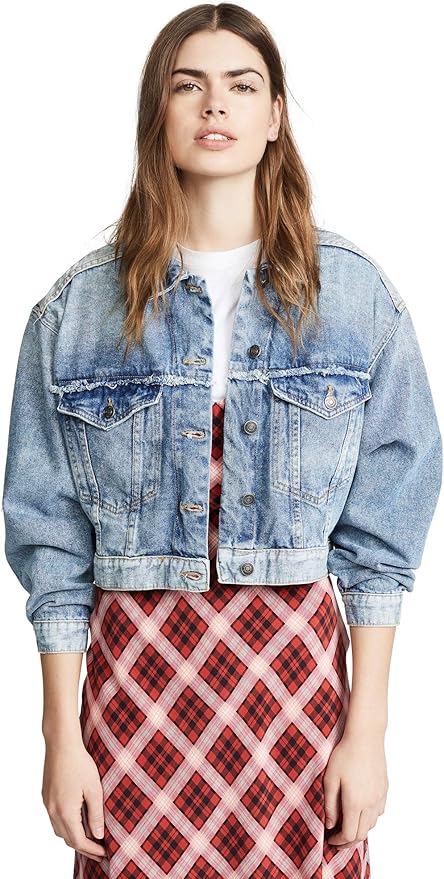 free people bedford cotton cropped denim jacket