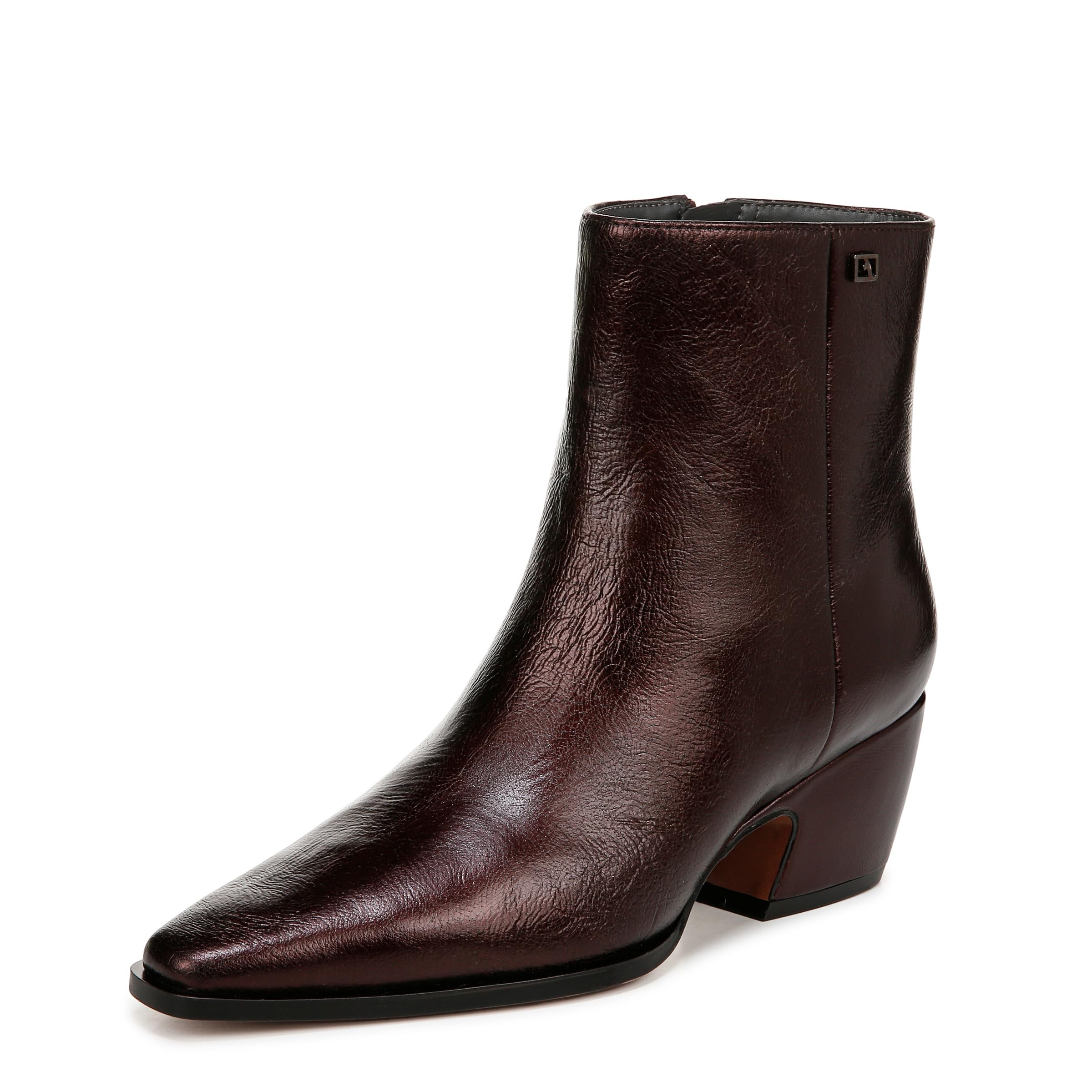 Franco Sarto Womens Vivian Western Ankle Boot Metallic Brown Leather 6.5 W