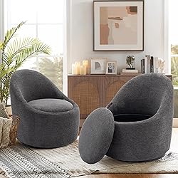 COLAMY Swivel Accent Chair Set of 2, 360° Swivel