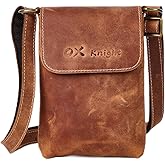 KLAIE Genuine Leather Crossbody Bag for Women, Adjustable Strap Small Phone Purse, Lightweight Gift Ready Shoulder Bag