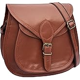 RUSTIC TOWN Leather Crossbody Satchel Bag Vintage Purses Handbags for Women