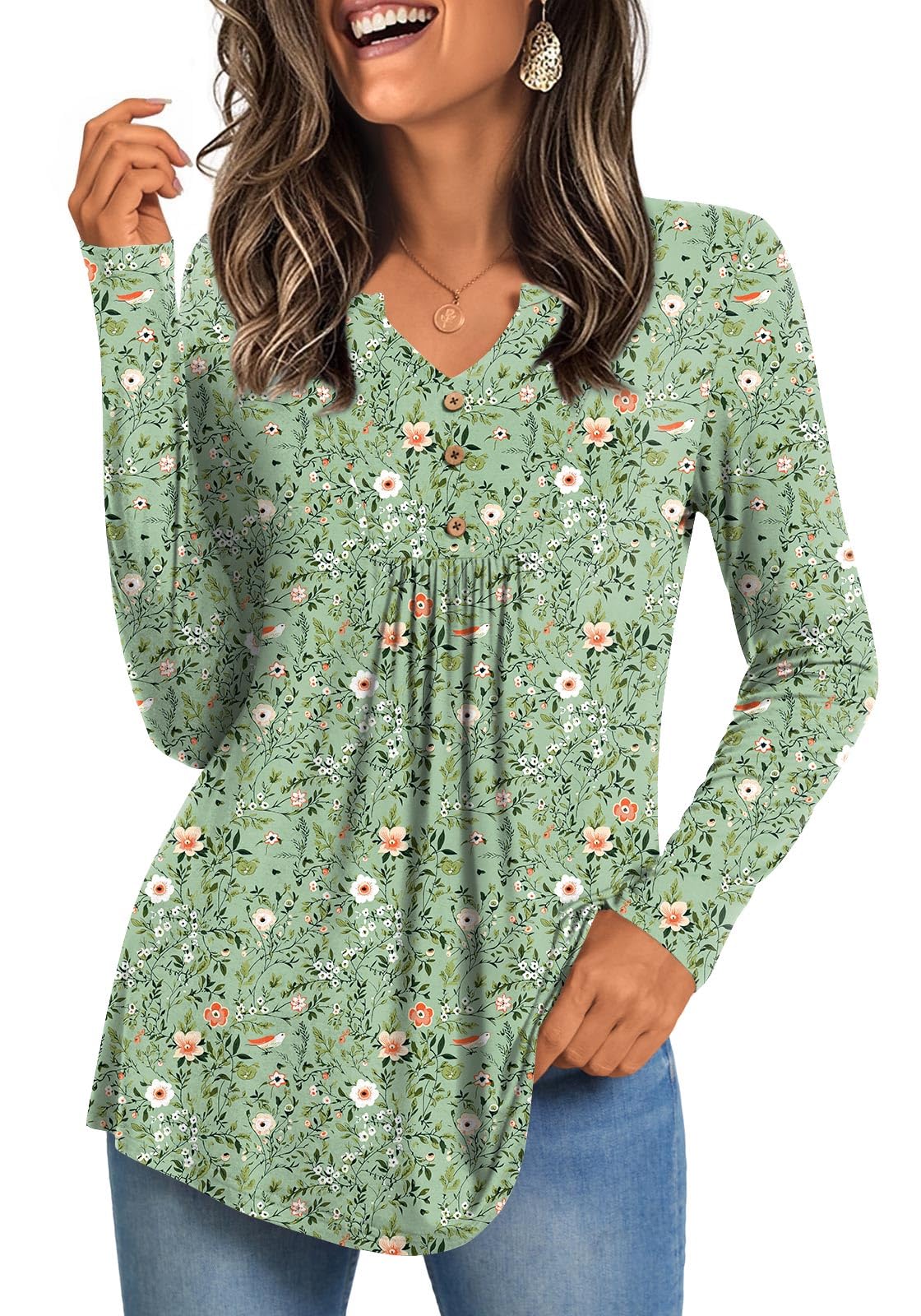 CATHY Womens Long Sleeve Tops 2025 Fall Fashion