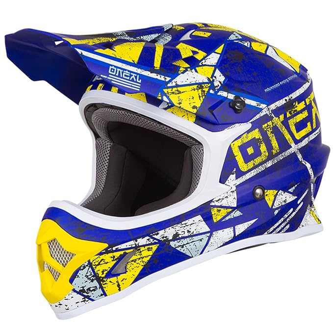 O'Neal 3Series Zen Motocross Motorrad MX Bike Helm FMX Enduro Moto Cross Offroad Quad Trail, 0623-Z-Adult, Farbe Blau, Größe XS