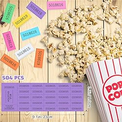 Kosiz 504 Sheets 25 Bid Raffle Ticket with