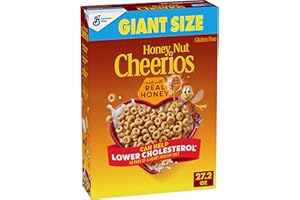 Honey Nut Cheerios, Heart Healthy Gluten Free Breakfast Cereal with Whole Grain Oats, Giant Size, 27.2 oz