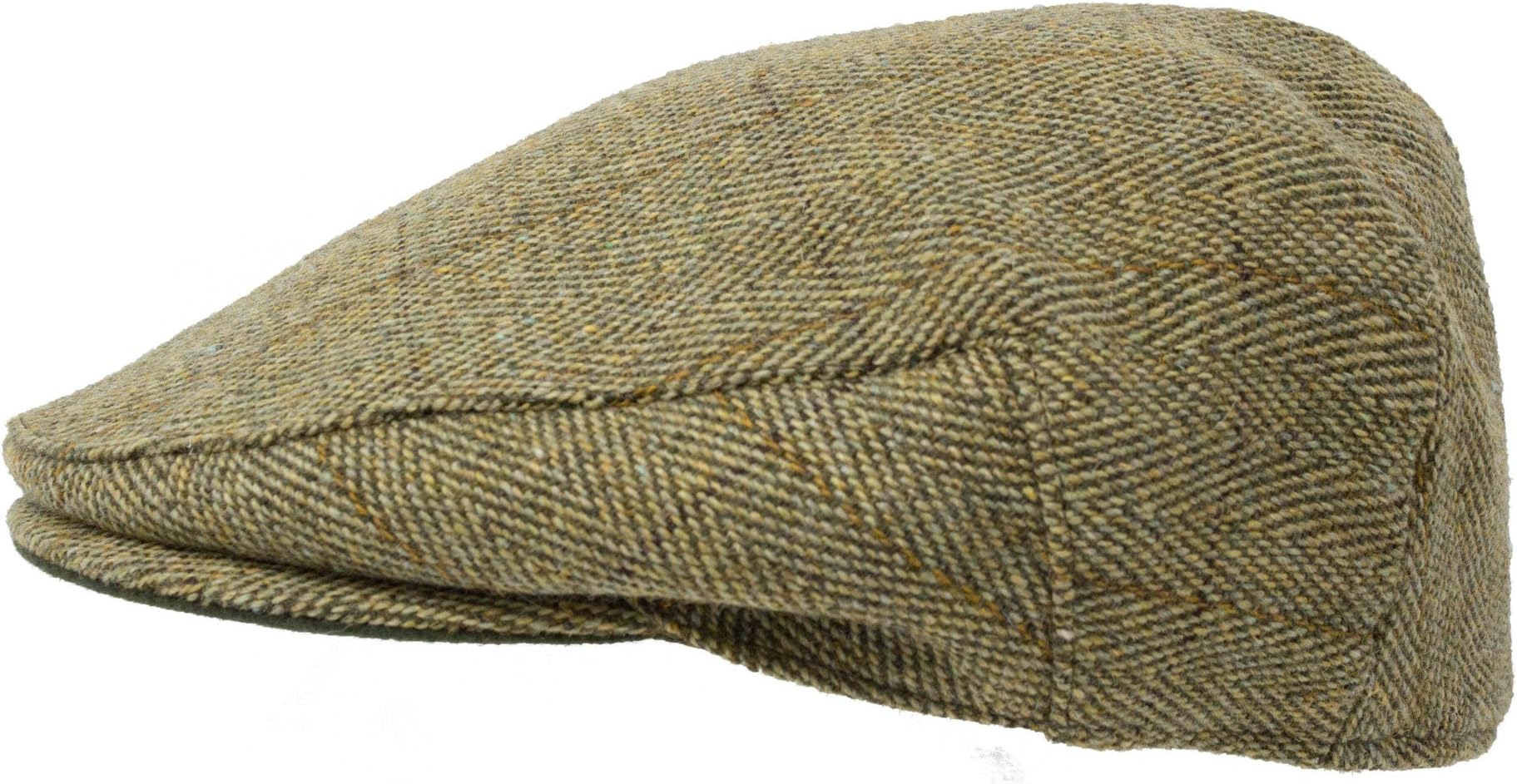 Tweed Flat Cap - Premium Scottish Tweed - Teflon Coated - Farmers/Shooting/Hunting/Equestrian/Outdoors/Country Check (XL - 60cm, Light Sage)