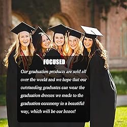 YIIOSS Unisex Matte Cap and Gown 2024 2025 with