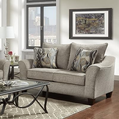 Roundhill Furniture Pillowback Loveseat for Comfortable Seating