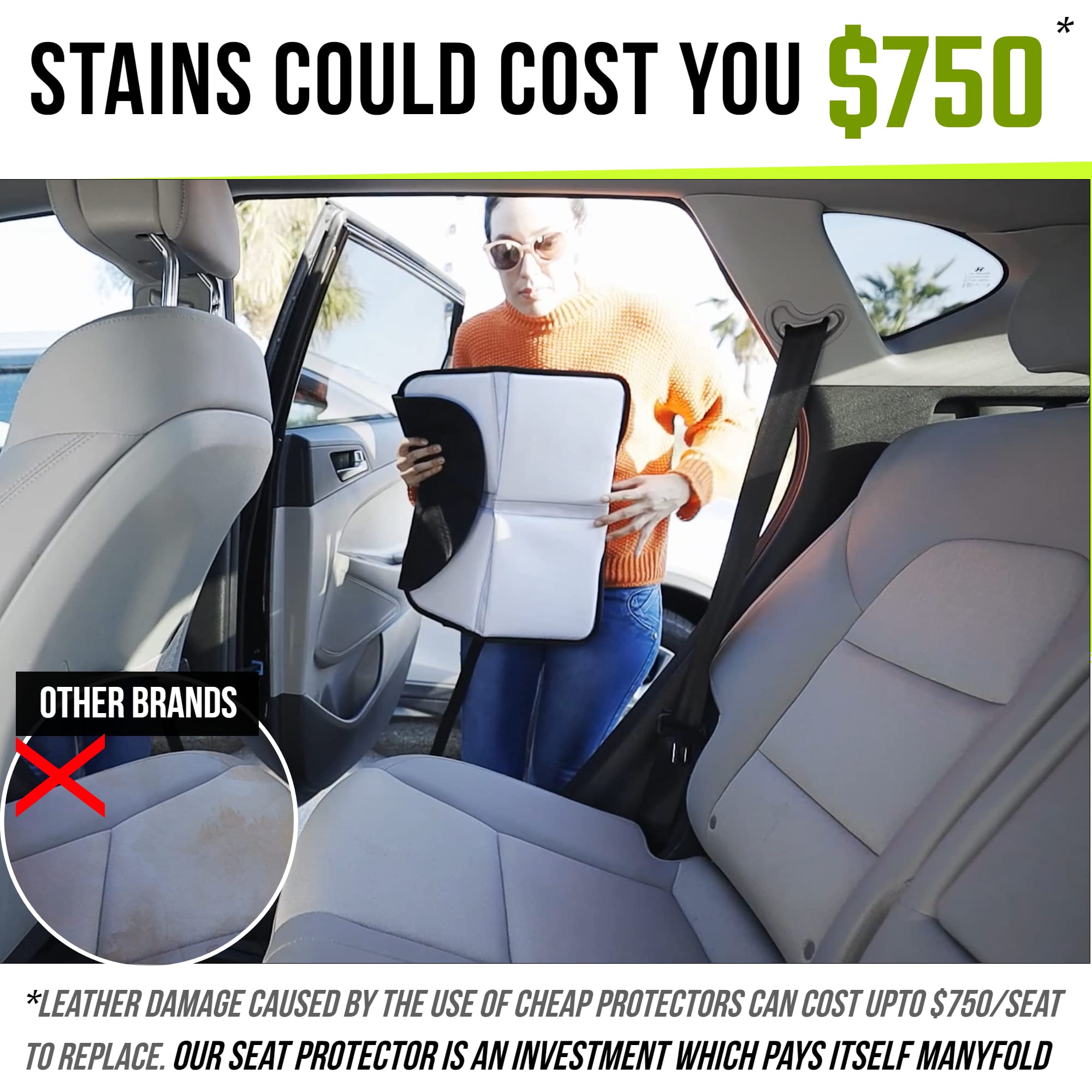 Sunferno Car Seat Protector for Child Car Seat – Baby Car Seat Cover for Ultimate Protection | Keeps Upholstery Clean, Safe & Damage-Free | Waterproof, Padded & Anti-Slip for Stress-Free Rides