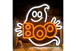 LULKOD Halloween neon sign Ghost Neon sign neon Halloween sign for neon halloween decorations Halloween neon light Can Be Used in Bedroom Living Room or Kids' Playroom Makes a Great Holiday Gift