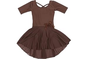Leveret Kids Girls Skirt Leotard Long Sleeve Size Toddler-X-Large (2-14 Years) Variety of Colors
