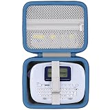 Baval Label Printer Case Compatible with Brother PT-M95 P-Touch Monochrome Label Maker and Label Tapes(Gray Case,Blue Zipper)