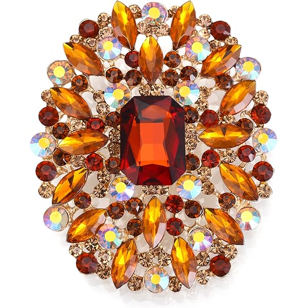 Grande Broche Strass - Allures d'Antan