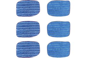 GREESUIT MC1375/MC1385 Microfiber Steam Mop Pads: 6 Pack Steam Replacement Pads Compatible with McCulloch MC1375, MC1385, MC1270 Steam Cleaners, Reusable & Washable Replaces Mop Pad Model: A1375-100/A1375-101