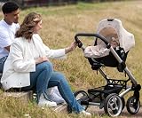 Dooky Hoody Cover for Baby Car Seat Universal Fit Beige Romantic Leaves view 8