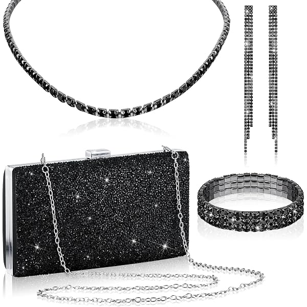 Wedding Jewelry Sets For Brides Silver Rhinestone Necklace