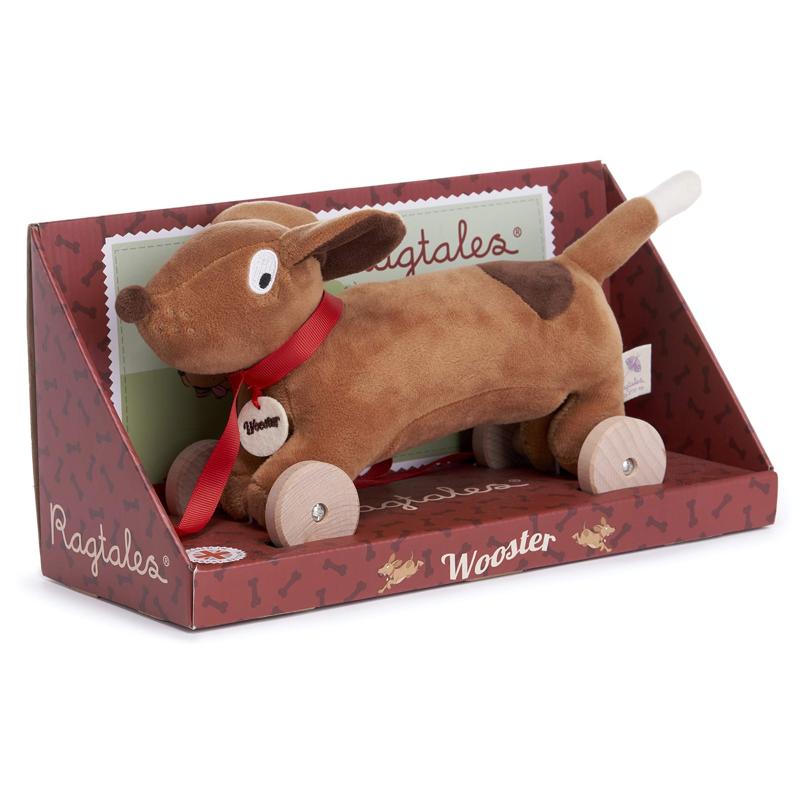 Ragtales Wooster Wooden Pull-Along Daschund Dog Soft Toy