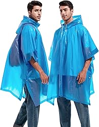 Borogo 2 Pack Rain Ponchos for Adults Reusable