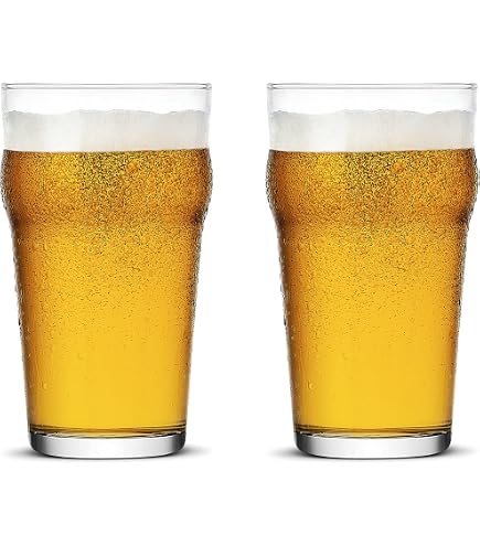 Amazon.com | British Pint Beer Glass. Set of Two.: Beer Glasses