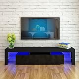 Panana Modern White 200CM TV Stand with RGB LED Lights 65-85 inch TV view 5