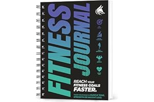Clever Fox Fitness Journal Workout Log Book - Daily Fitness Planner Workout Journal for Women and Men. Spiral-Bound, Laminated Cover, Thick Pages, A5 (Sky Blue & Navy Blue)