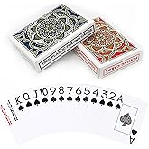 Plastic Playing Cards 2 Pack Waterproof Card, 2 Decks of Cards (Blue&amp;Red) | Jumbo Large Print Playing Cards for Adults Seniors, Poker Size Cards for Fun Card Game, Party, Pool, Beach, Travel