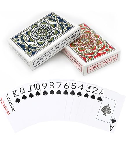 Amazon.com: Ritz 2-Decks Poker Size 100% Plastic Playing Cards Set