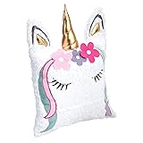 Amazon Basics Kids Unicorn Kingdom Decorative Polyester Pillow - Unicorn Face