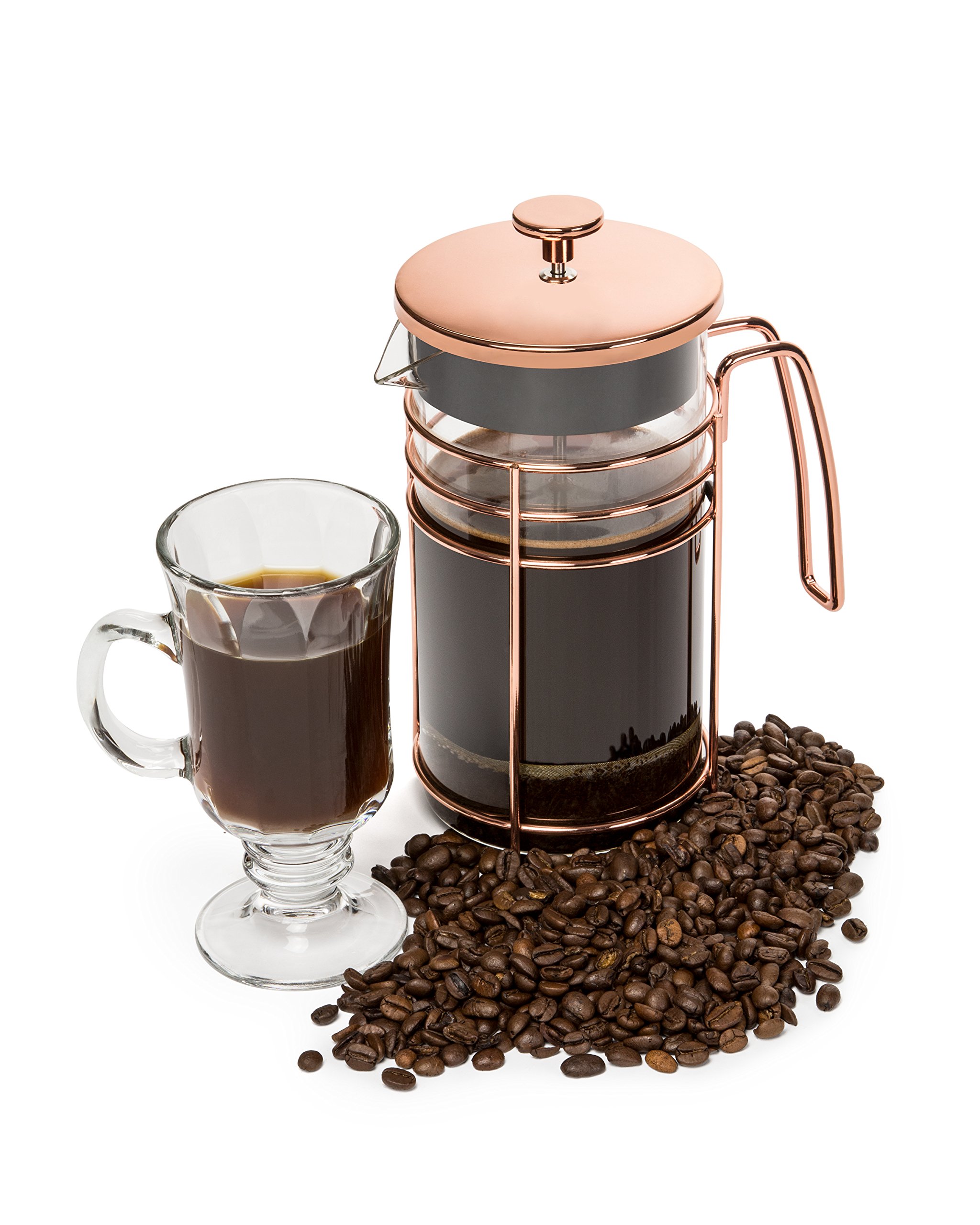 Chef Rose Gold French Press Large 8 Cup Coffee Press