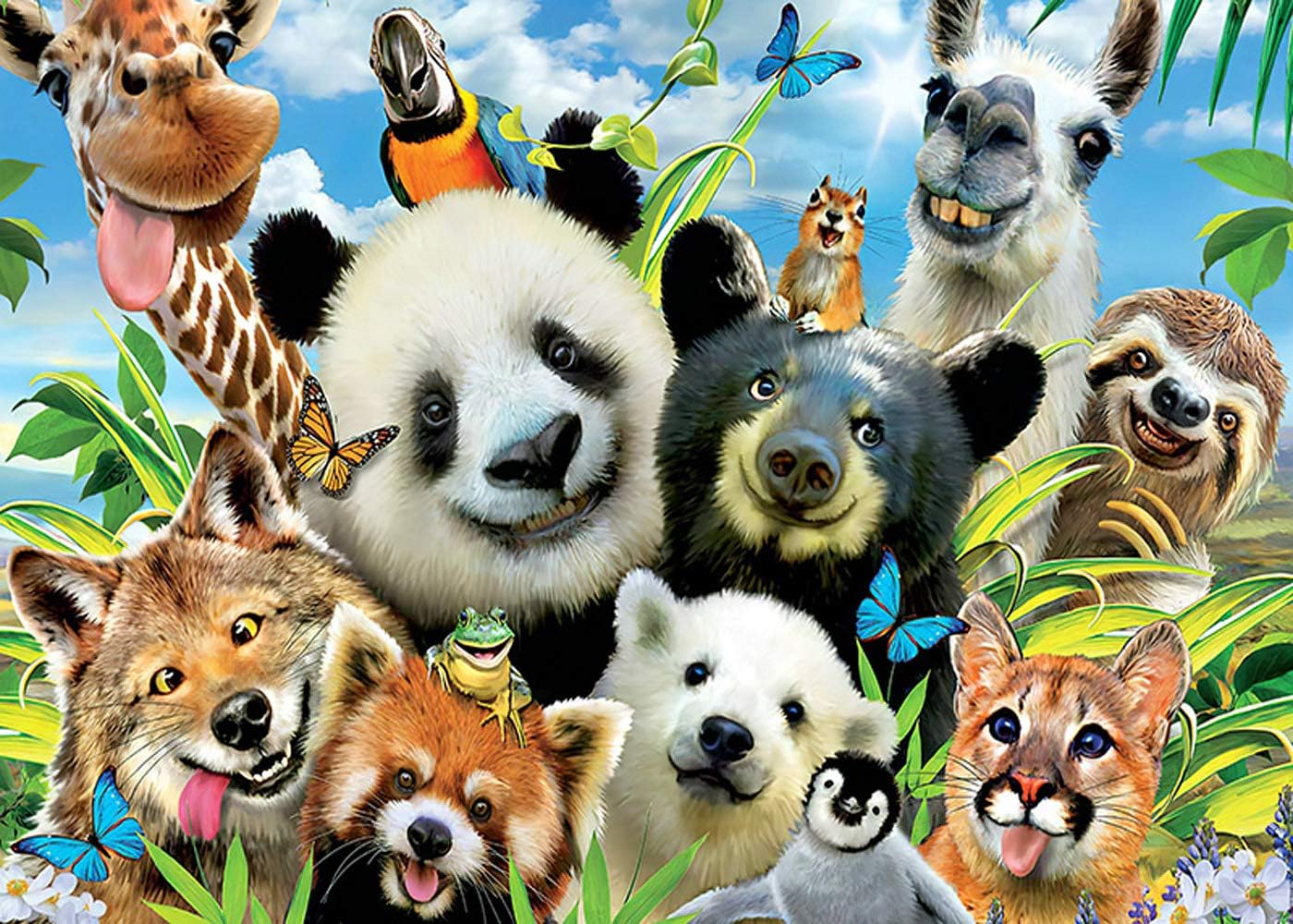 1000 Piece Puzzle for Adults, Fun Animals Puzzles Paper Painting Jigsaw Paintings Gifts Boring Toy at Home (Panda)