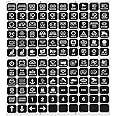 Auxbeam Switch Panel Sticker for 6/8 Gang Switch Panel Label Decal for Circuit Panel Marine Boat Truck Camper Dashboard Switch Control Labels, 120PCS