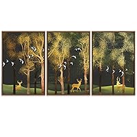 SIGNWIN 3 Piece Framed Canvas Wall Art Abstract Landscape Canvas Prints Home Artwork Decoration for Living Room,Bedroom - 16