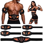 Electronic Muscle Stimulator 5-Piece Set, EMS Ab Machine - Fitness Apparatus Equipment Workout Equipment for Muscle Conditioning & Core Workout, Strength Training, Recovery Suitable for Men and Women