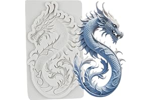 TAOXIBEI Dragon Polymer Clay Molds Dragon Silicone Resin Mold for DIY Crafts Epoxy Resin Casting Air Dry Polymer Clay Plaster Jewelry Making