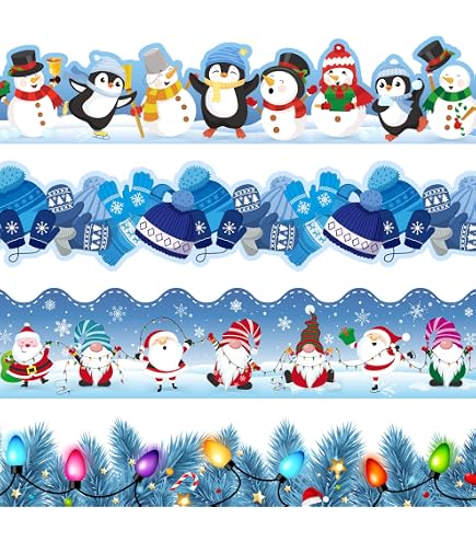 Buffalo Plaid Bulletin Board Border Trim - 65.5 Ft Roll, Christmas & Chalkboard Decoration - View #12