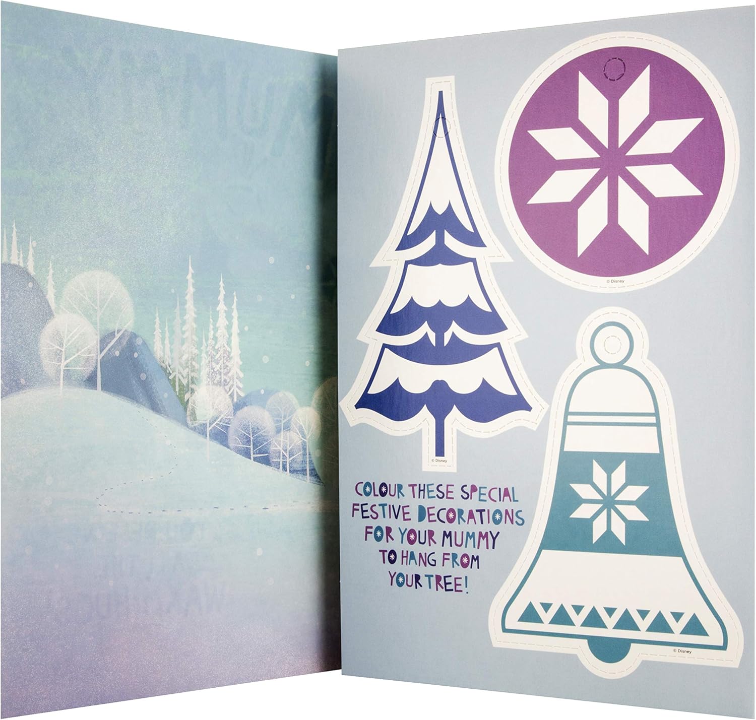 Hallmark Christmas Activity Card For Mummy - Frozen Olaf Design, blue, 22.8 cm by 15.9 cm - Image 5