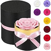 Mini Single Rose Box, Mini Forever Roses, Stunning Pink Roses, Preserved Fresh Forever Flowers Gift for Her, Valentine's Day Mother's Day Wedding Christmas Anniversary (Pink)
