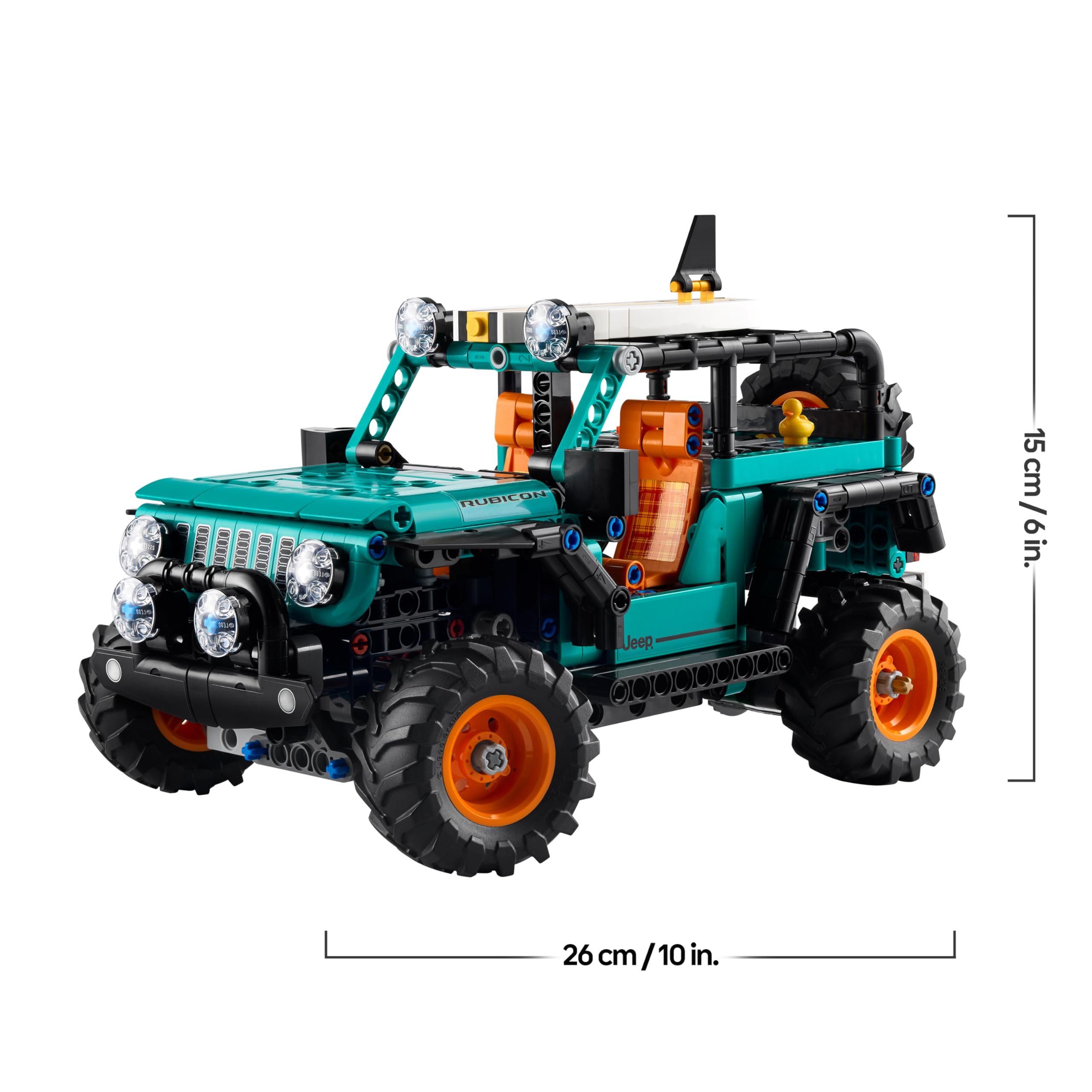 LEGO Technic Jeep Wrangler Rubicon Geländewagen - Off-Road Spielzeug Fahrzeug Modellbau mit V6-Motor, Lenkung & Federung - STEM Geburtstagsgeschenk für Jungen ab 10 Jahren - 42227 8