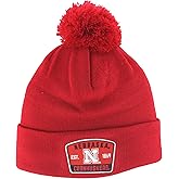 ZHATS NCAA Unisex-Adult NCAA Officially Licensed Pom Beanie Patch Switchback Team Color