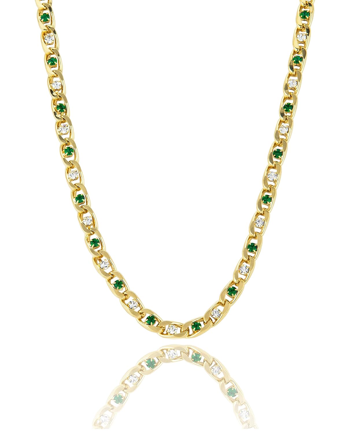 My Ritzy Cubic Zirconia Tennis Necklace for Women 24k Gold
