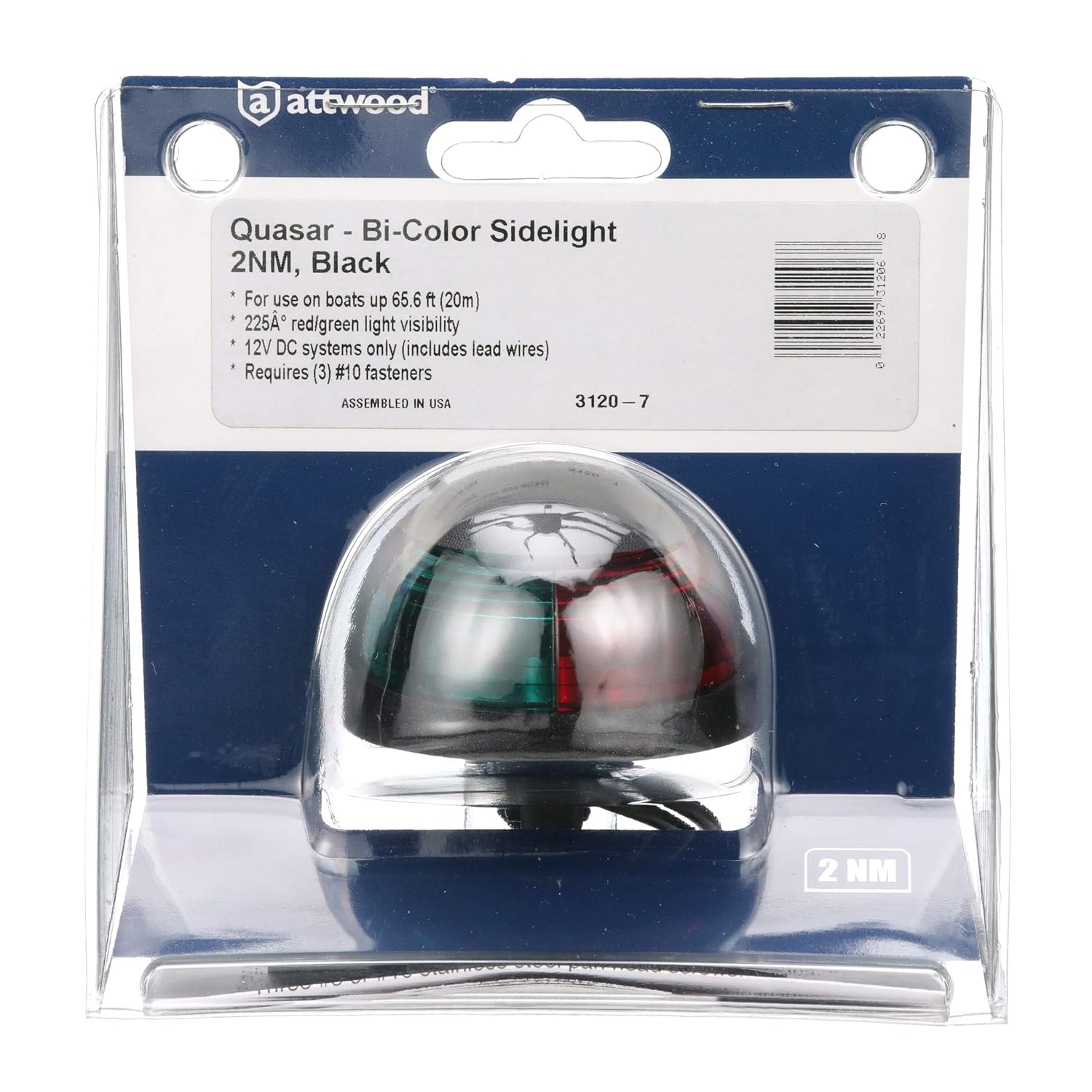 Attwood Bi-Color Combination, Deck Mount Navigation Light