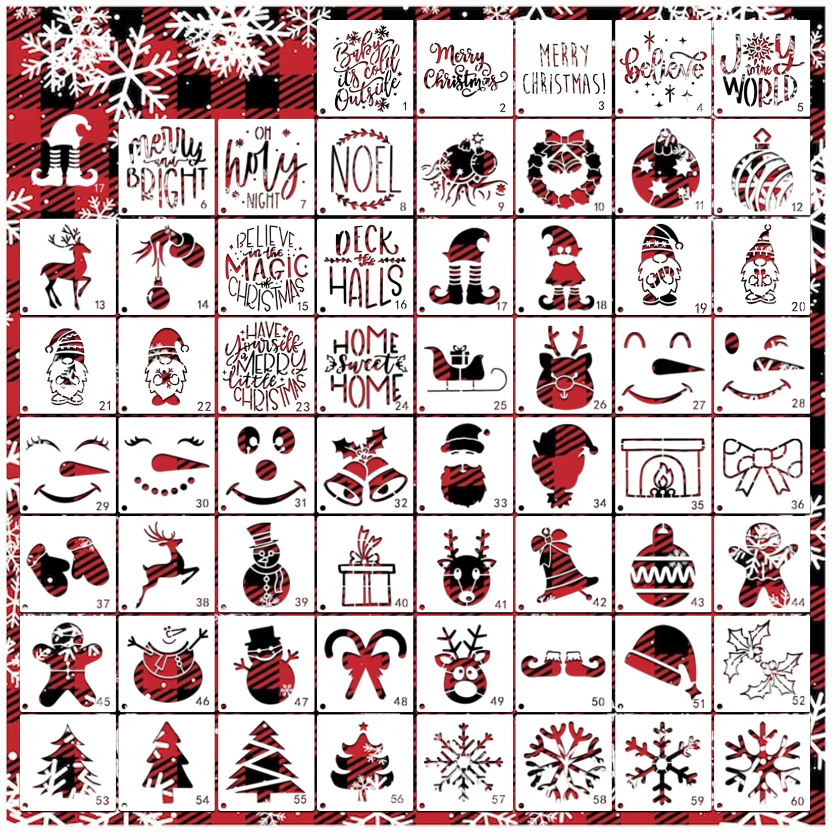 Small Stencils for Painting on Wood Reusable, 3